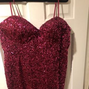 Plus size sequence red dress - like new!